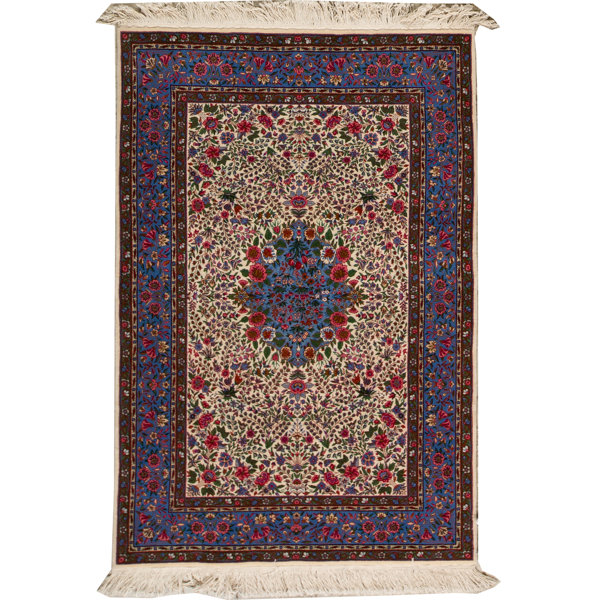 Bokara Rug Co., Inc. HandKnotted HighQuality Blue, Red, and Cream Area Rug Wayfair
